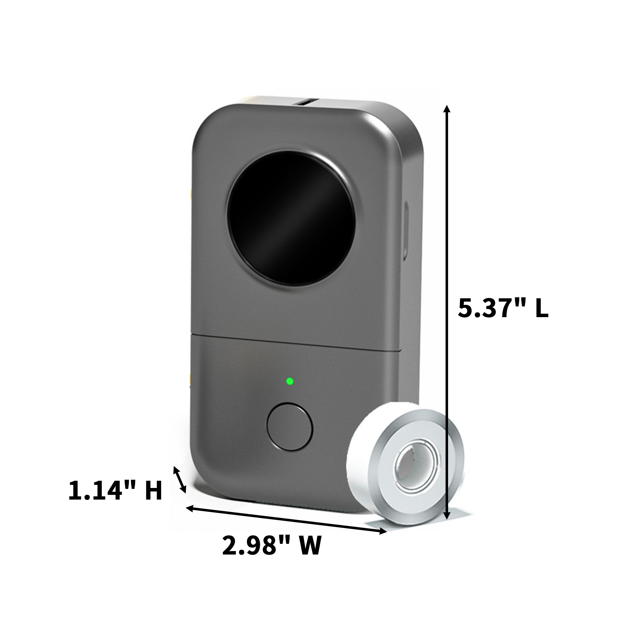 Portable Inkless Label Printer 5.37" Length X 2.98" Width X 1.14" Height 6