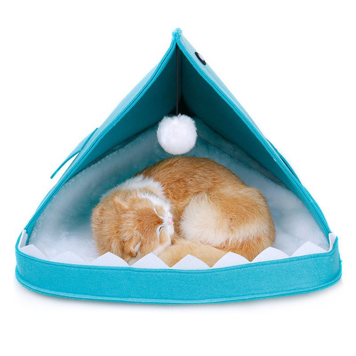 Removable Washable Solid Shark Felt Pet Bed House 4
