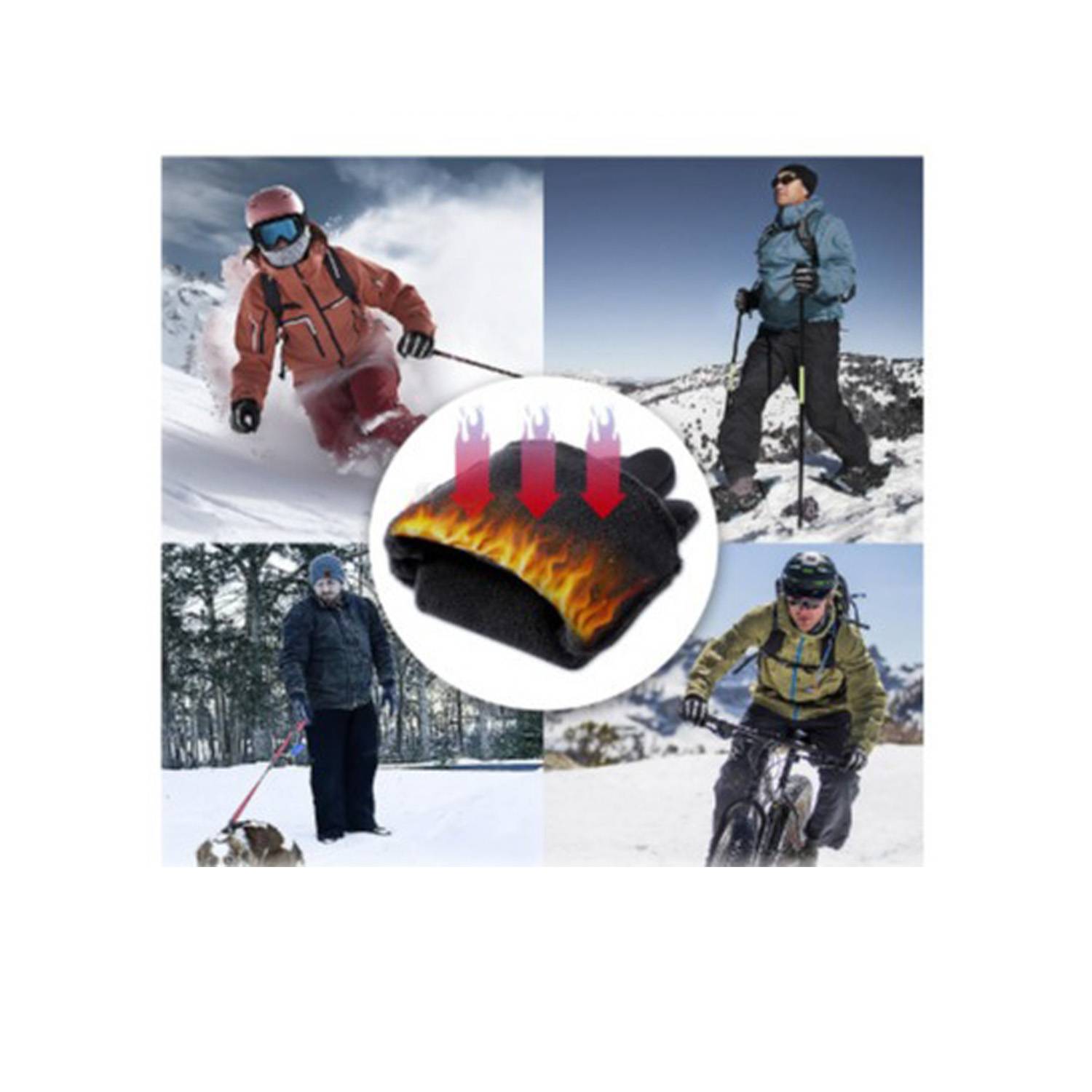 Winter PU Leather Waterproof Touchscreen Gloves 5