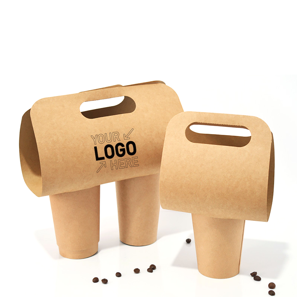 Customized Portable Beverage Coffee Paper Cup Holder 4