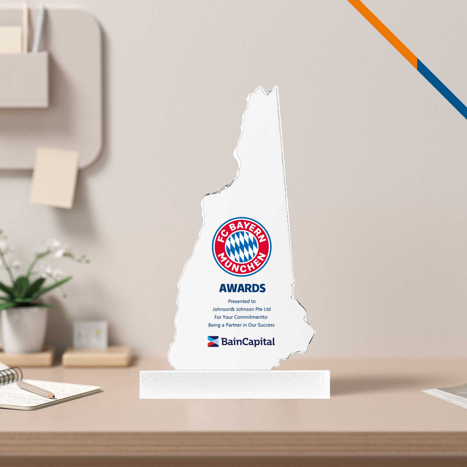 Nessen New Hampshire Crystal Award 3