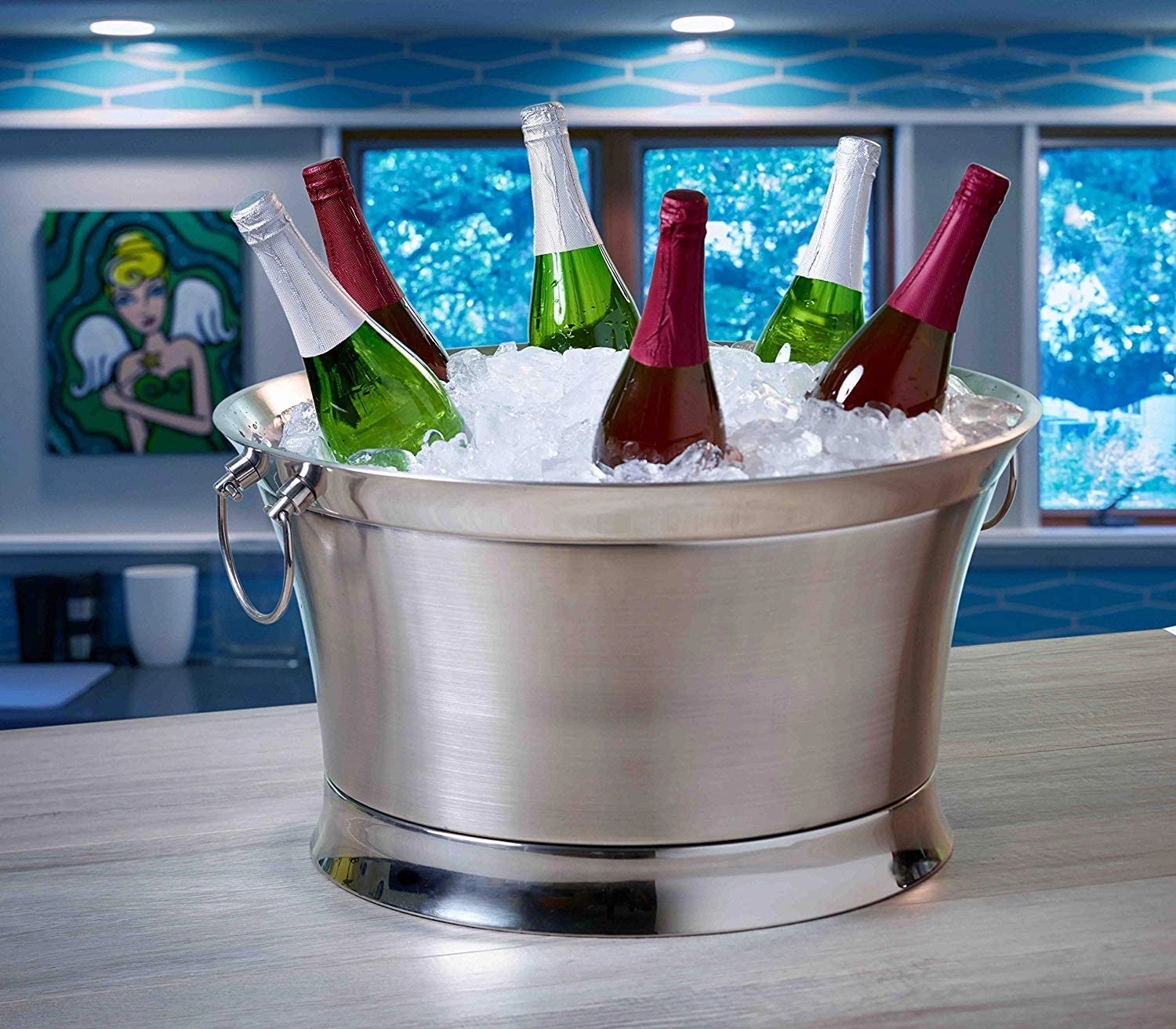Luxury Double Wall 18/8 Stainless Steel Beverage Tub 6