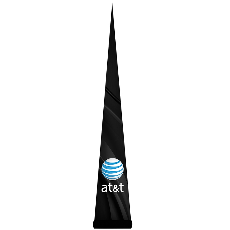 AirePin™ LED Inflatable Pillar, Cones_Black At_T - 7.5'H 2