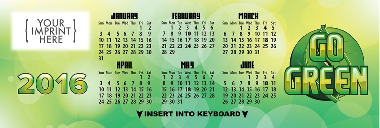 CALENDAR - Go Green Keyboard Calendar 1