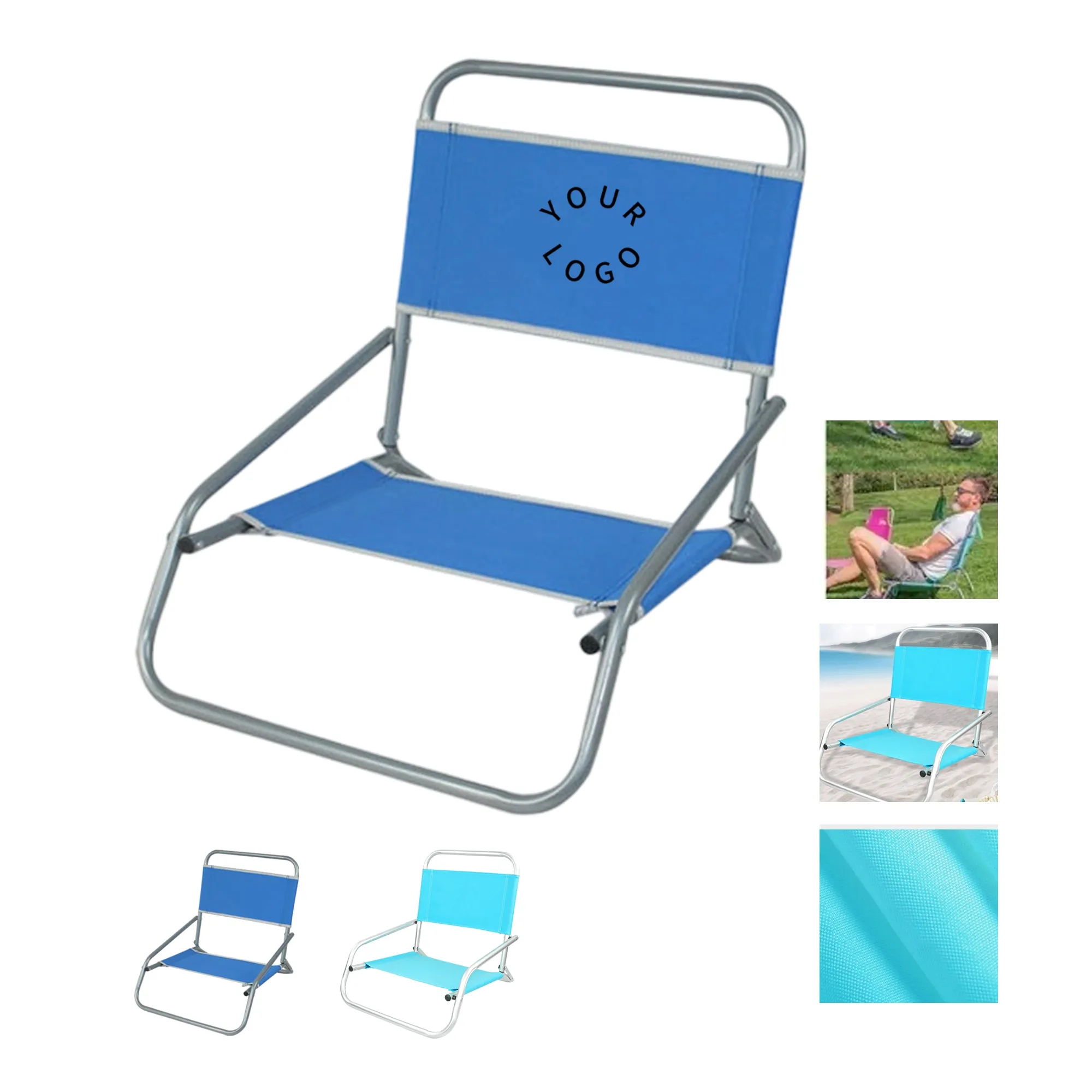 MOQ 50 Lightweight Teslin Beach Folding Chair 2