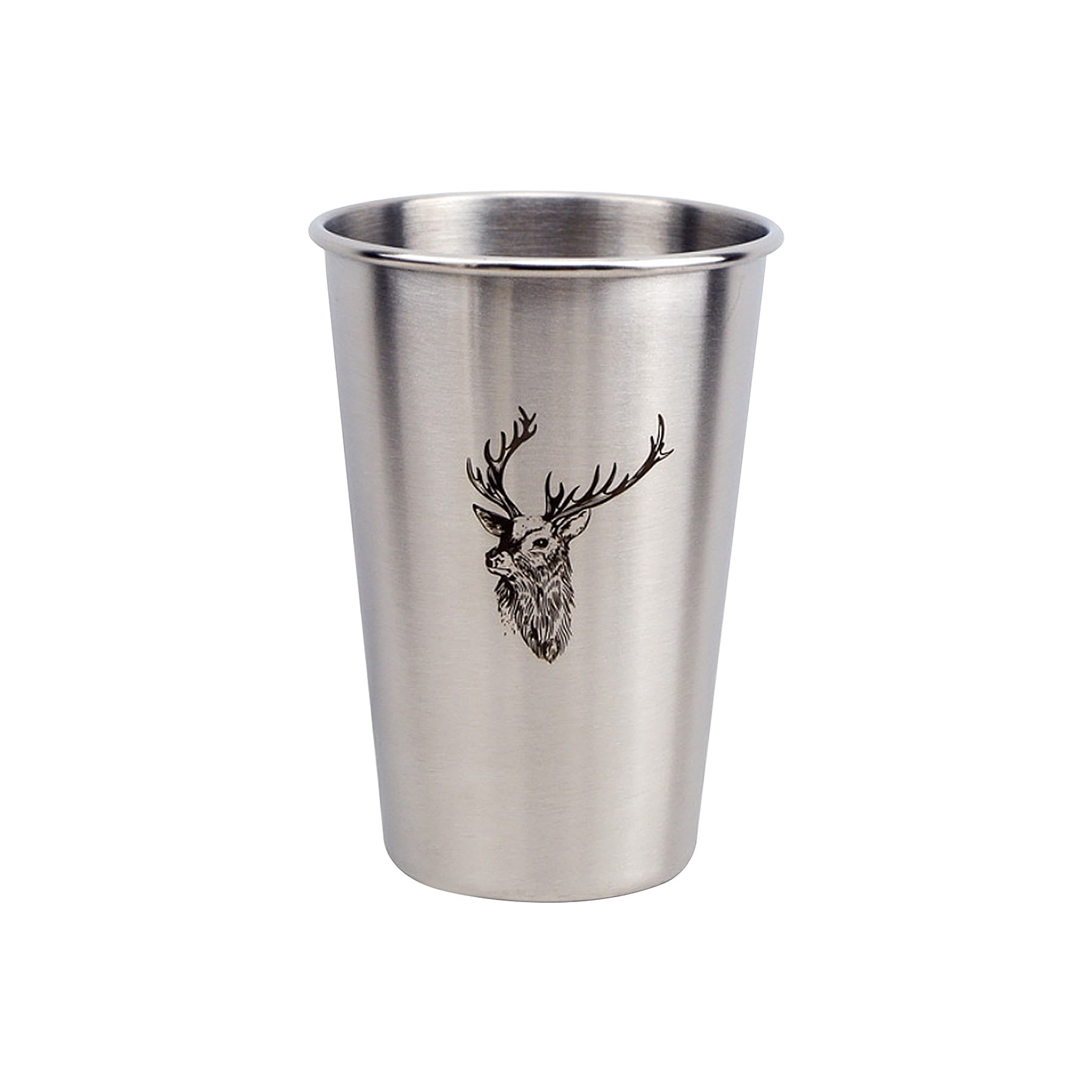 12oz Stainless Steel Pint Glass Metal Cup Beer Drink Tumbler