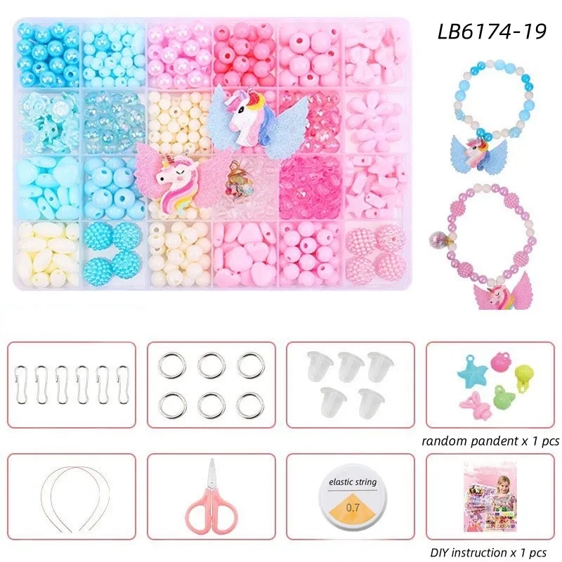 BULK Kids Jewelry Making Kit DIY Bracelet Set Beads Supplies 24