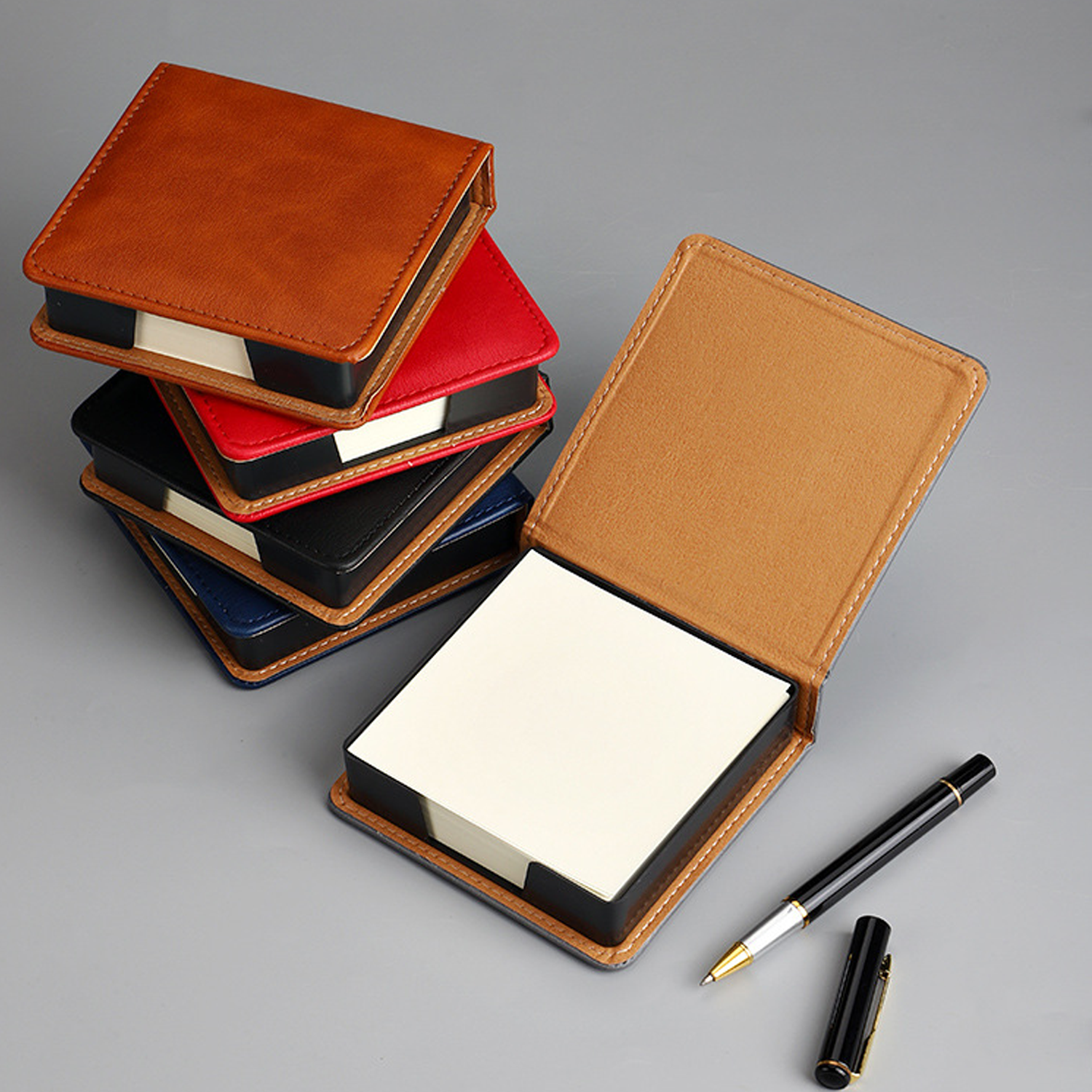 Innovative Imitation Leather Business Memo Storage Box 2