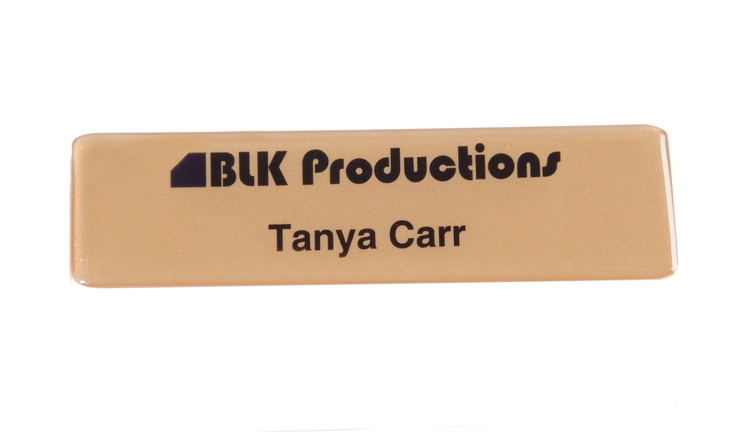 3" W x 1" H - Metal Name Badge 2