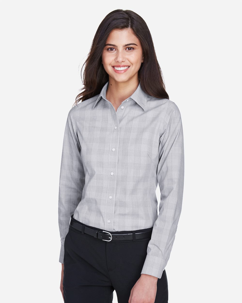 Women's Crown Collection® Glen Plaid Woven Dress Shirt - DG520W 12