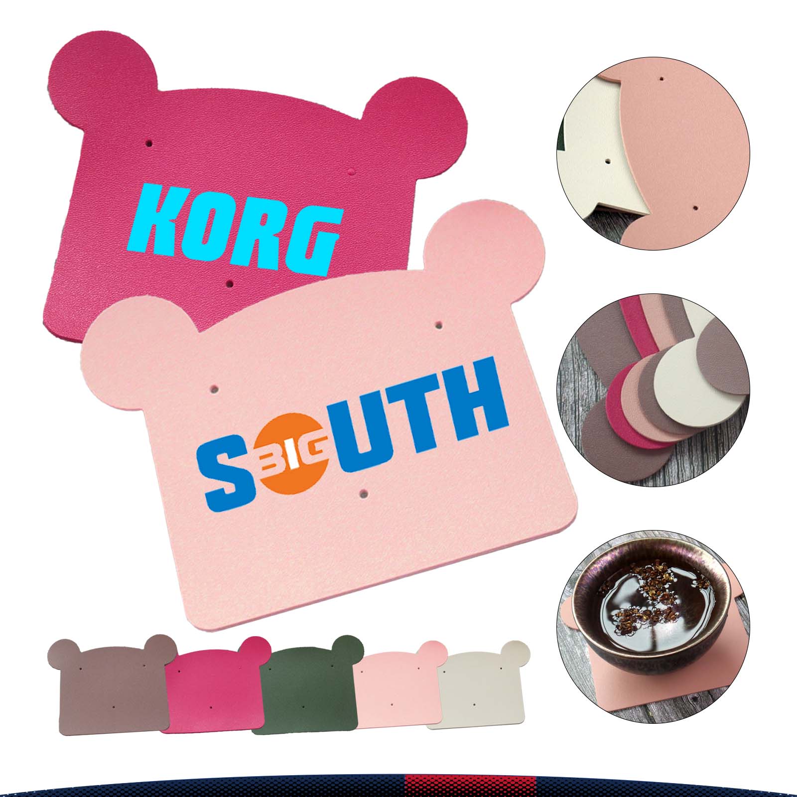 Bear PU Leather Coaster 5