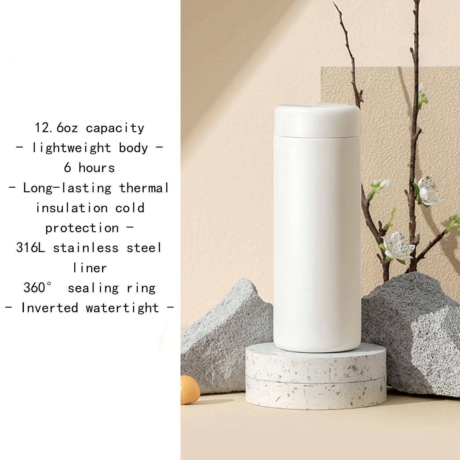 12.3oz stainless steel mini water bottle insulated cup 4