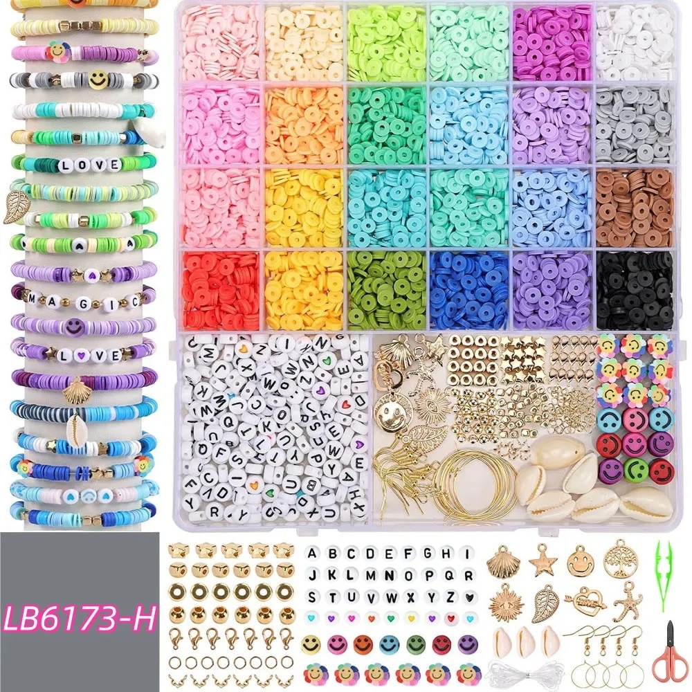Lot DIY Friendship Bracelet Making Kit Beads and Charms Set 14