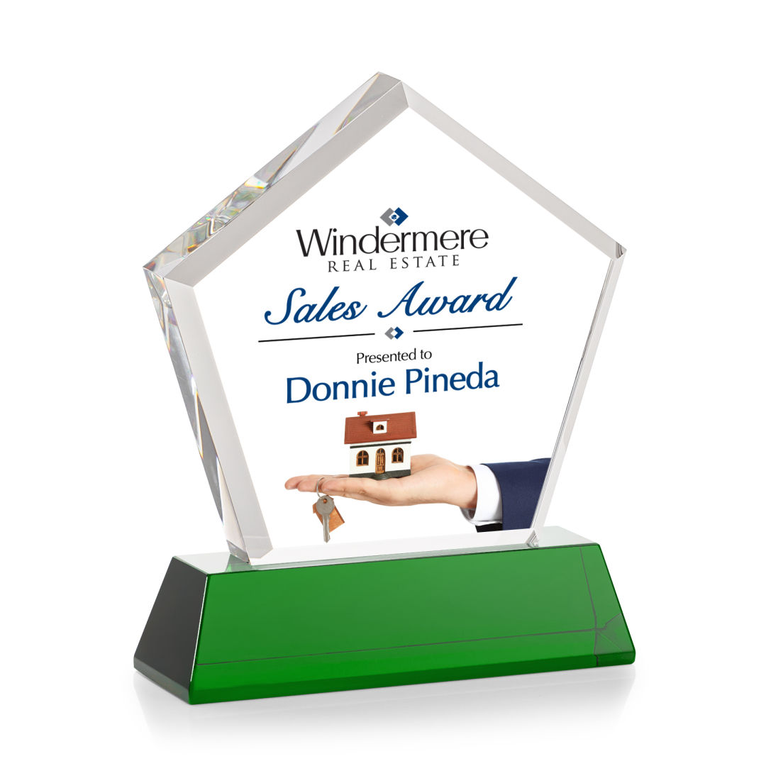 Genosee VividPrint™ Award on Base - Green 12