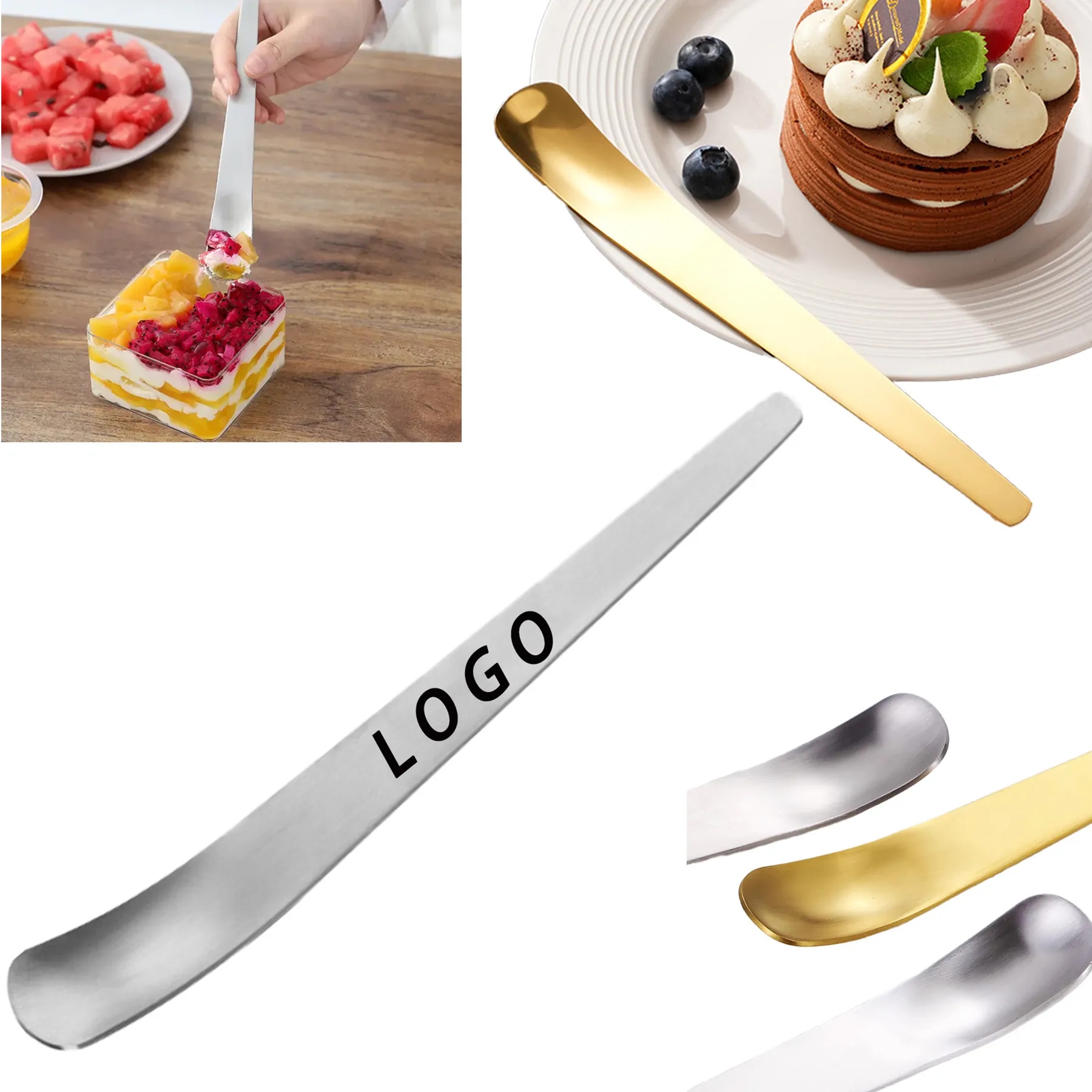 Ultra-thin Lightweight Luxury Stainless Steel Dessert Spoon 2