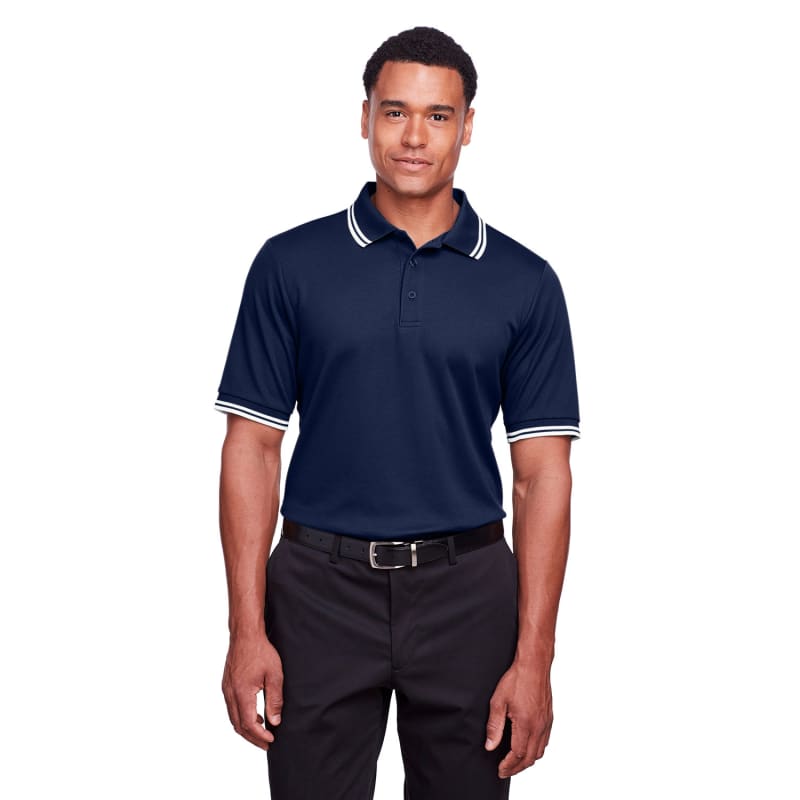 Devon & Jones Men's CrownLux Performance™ Plaited Tipped Polo 9