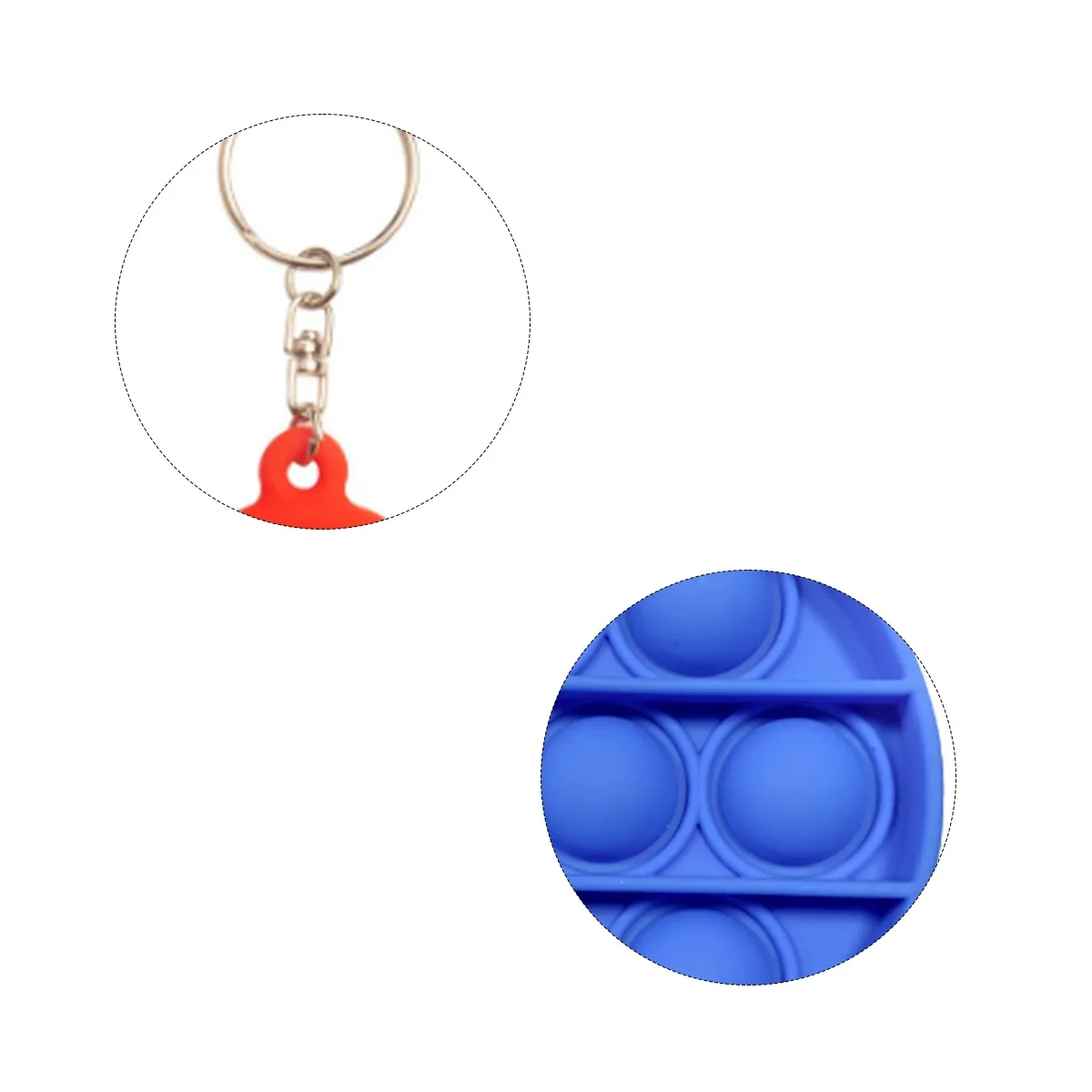 Round Pop Bubble Fidget Sensory Toy Keychain 3