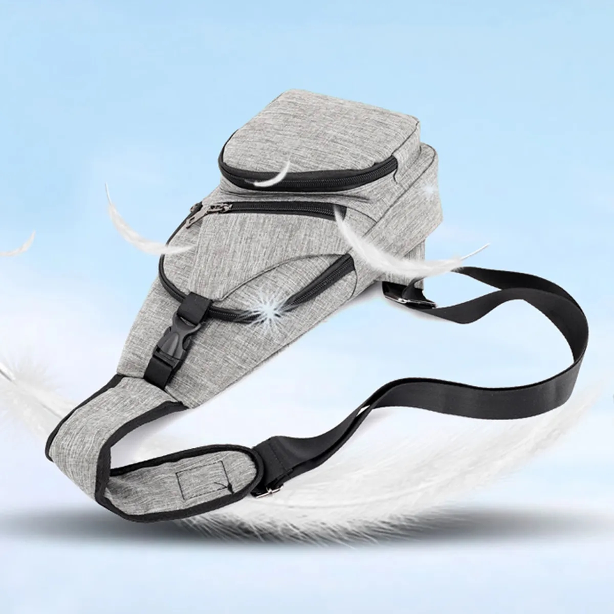 Versatile USB Charging Crossbody Sling Bag For Travel Sport 5