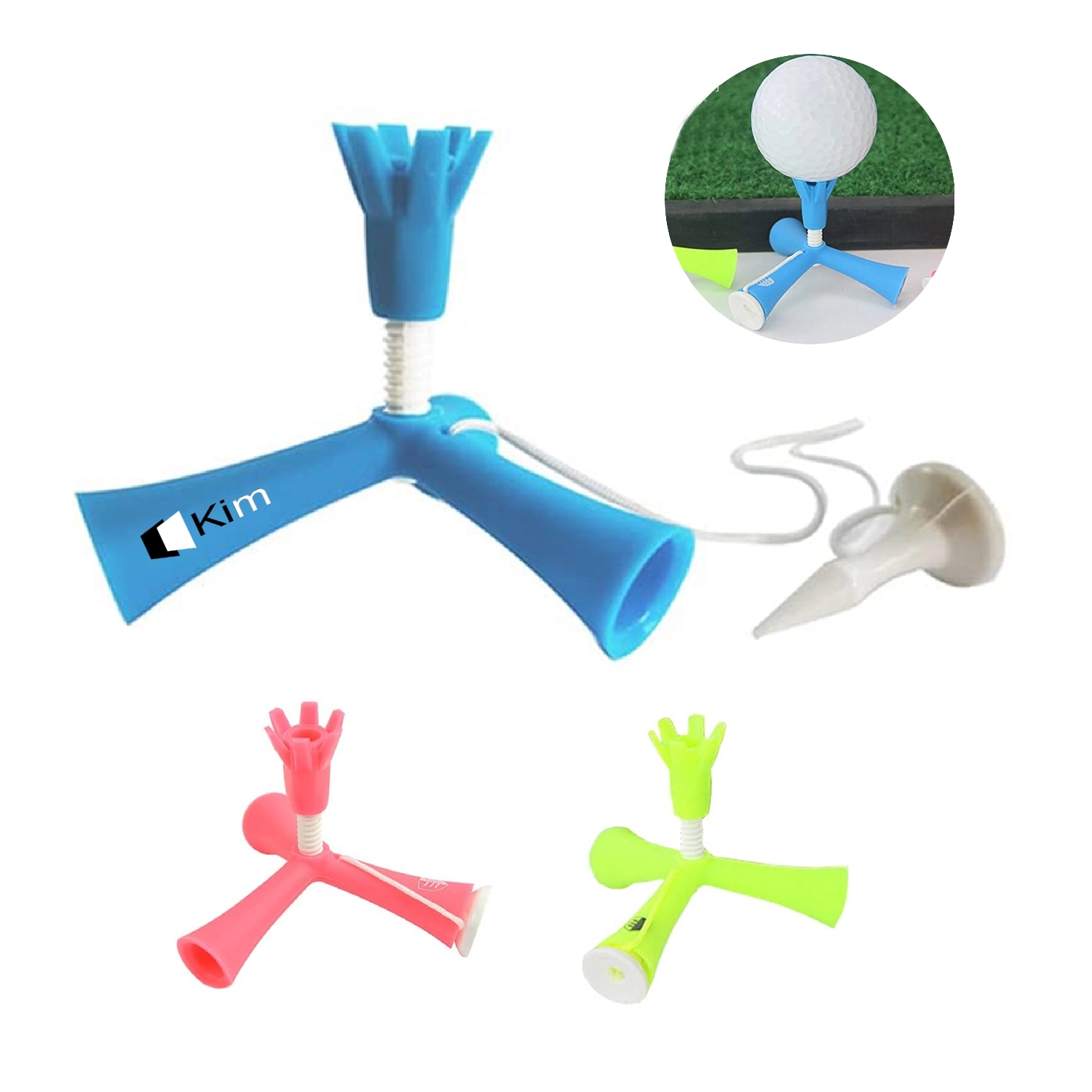 Flexible Tripod Colorful Rubber Golf Tee 1