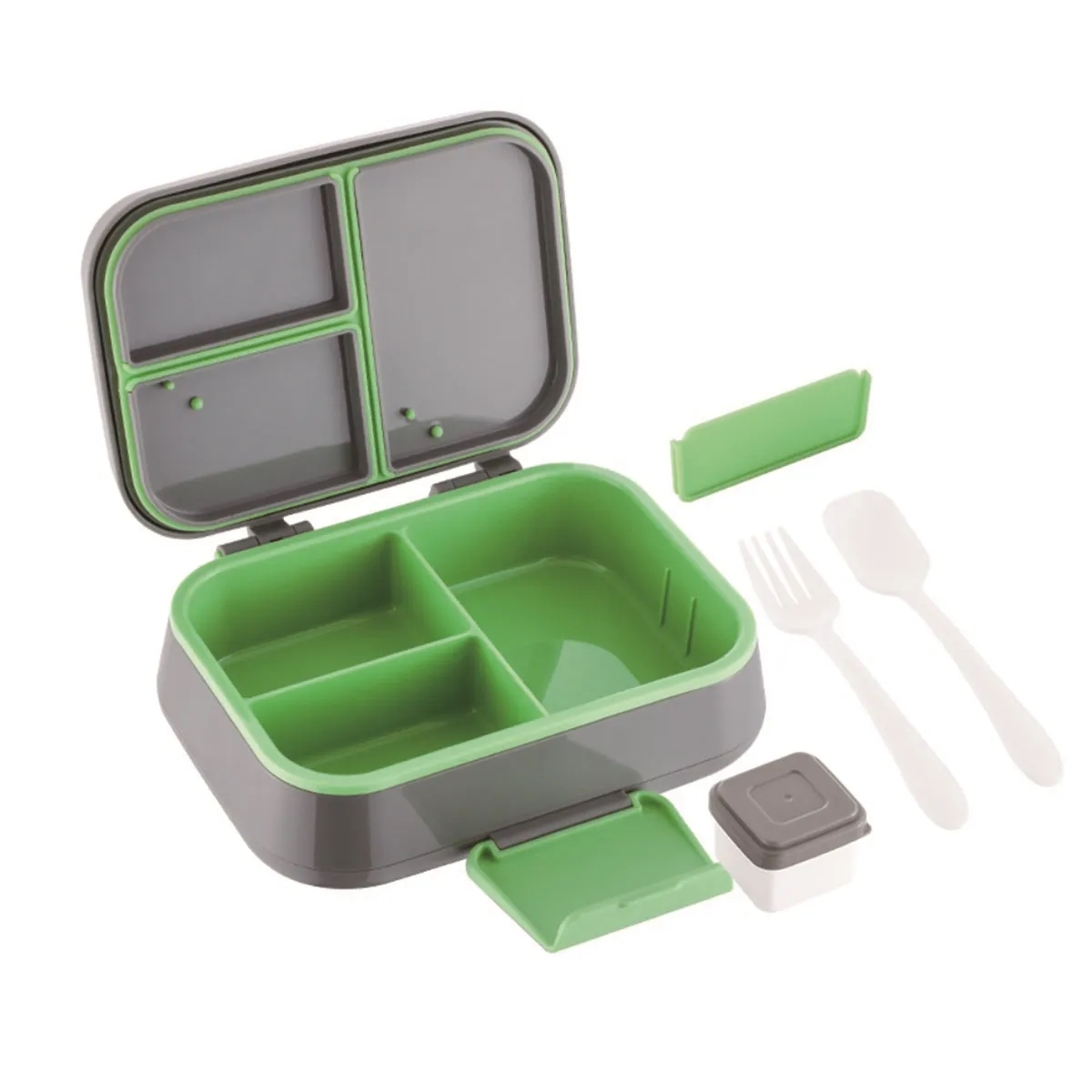 Reusable layered Compartment Food Lunch Box with cutlery 3