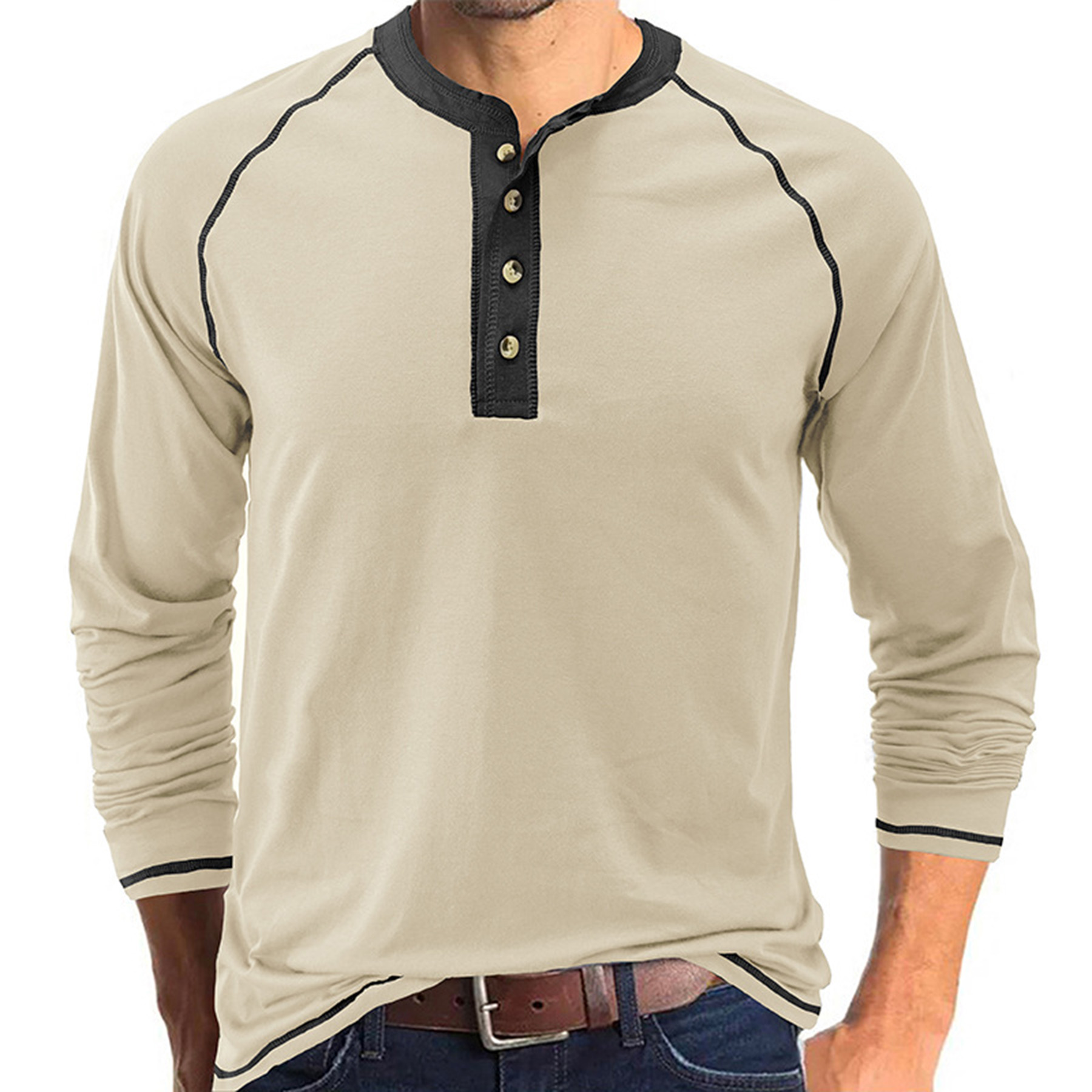 Outdoor Button Long Sleeved Bottoming Shirt 9