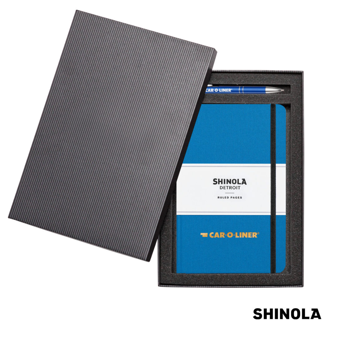 Shinola® HardCover Journal/Clicker Pen Gift Set - (M) 25