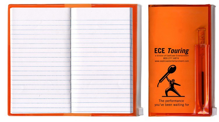 Tally Book Zip Back Planner w/ Clear Pen and Zip-Lock Pocket - Translucent Cover 3