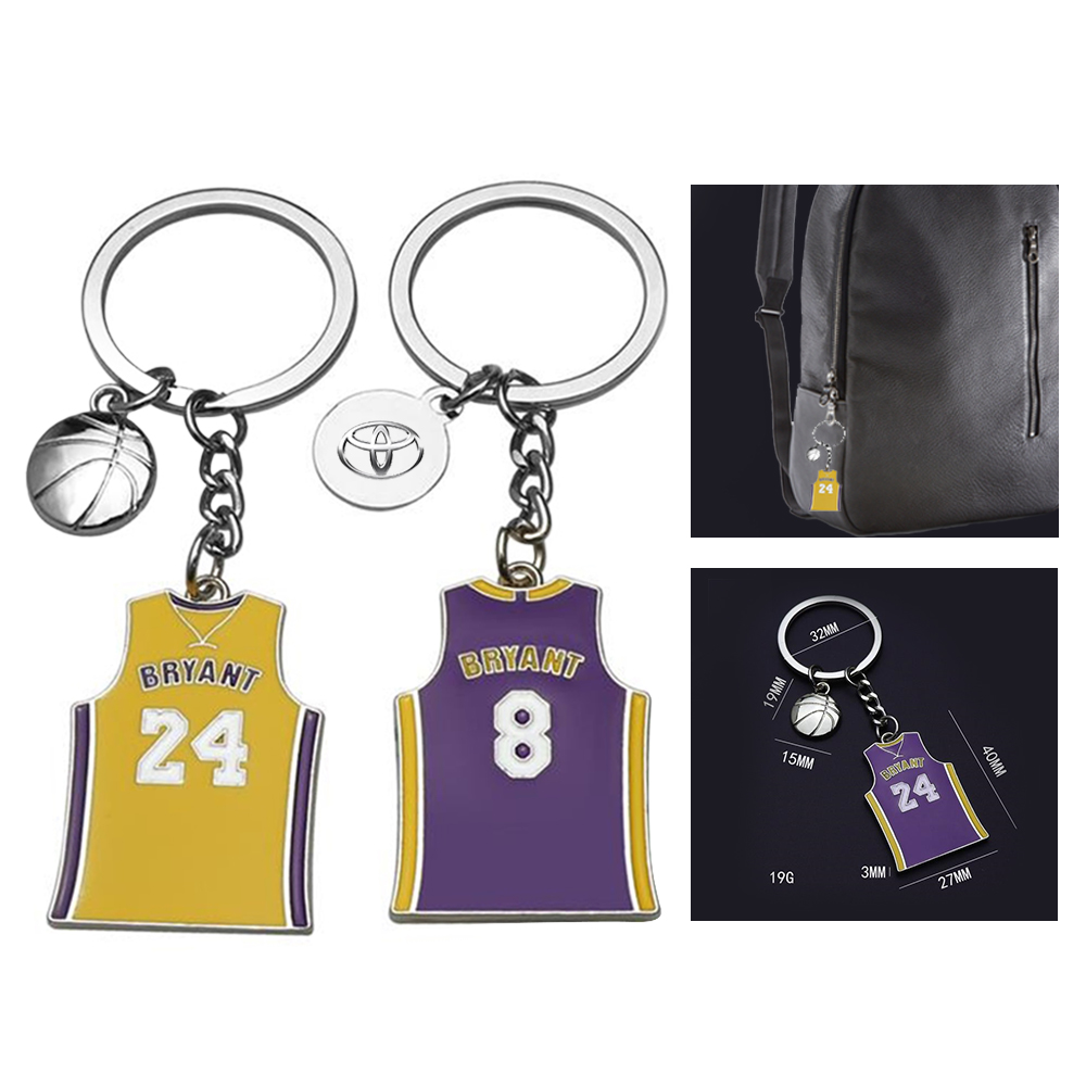 Lakers 24 & 8 Jersey Keychain Set 1