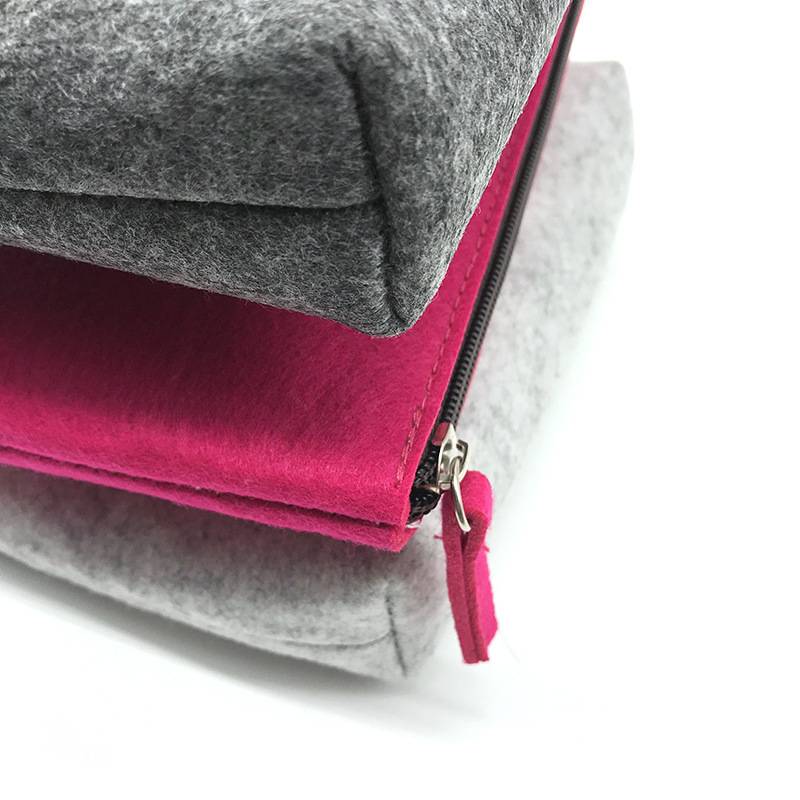 Felt Fiber Makeup Pouch Organizer Pen Gadgets Case 6