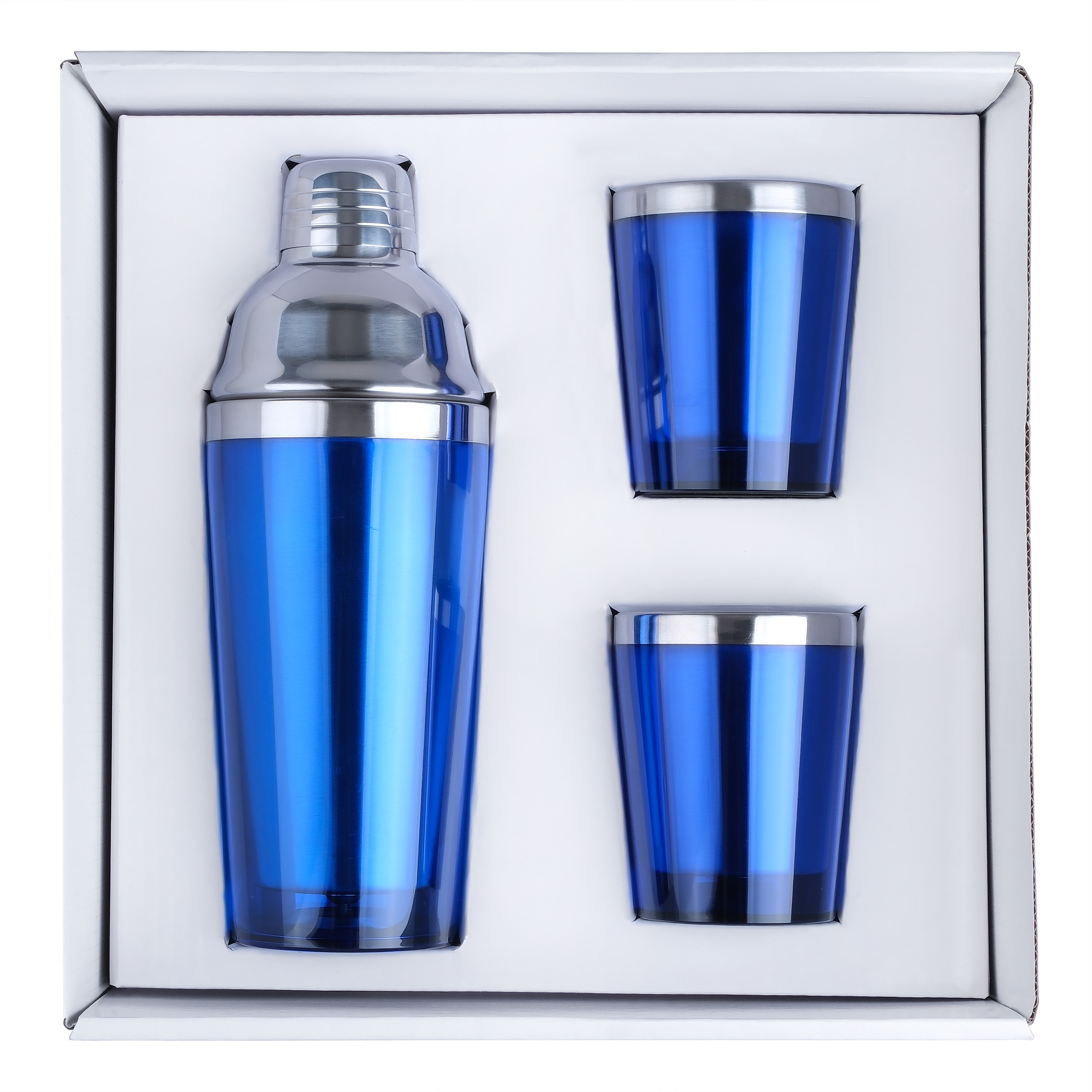Cocktail Shaker & Tumblers Cup Gift Set 4
