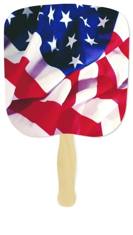 Patriotic Stock Flag Hand Held Fan