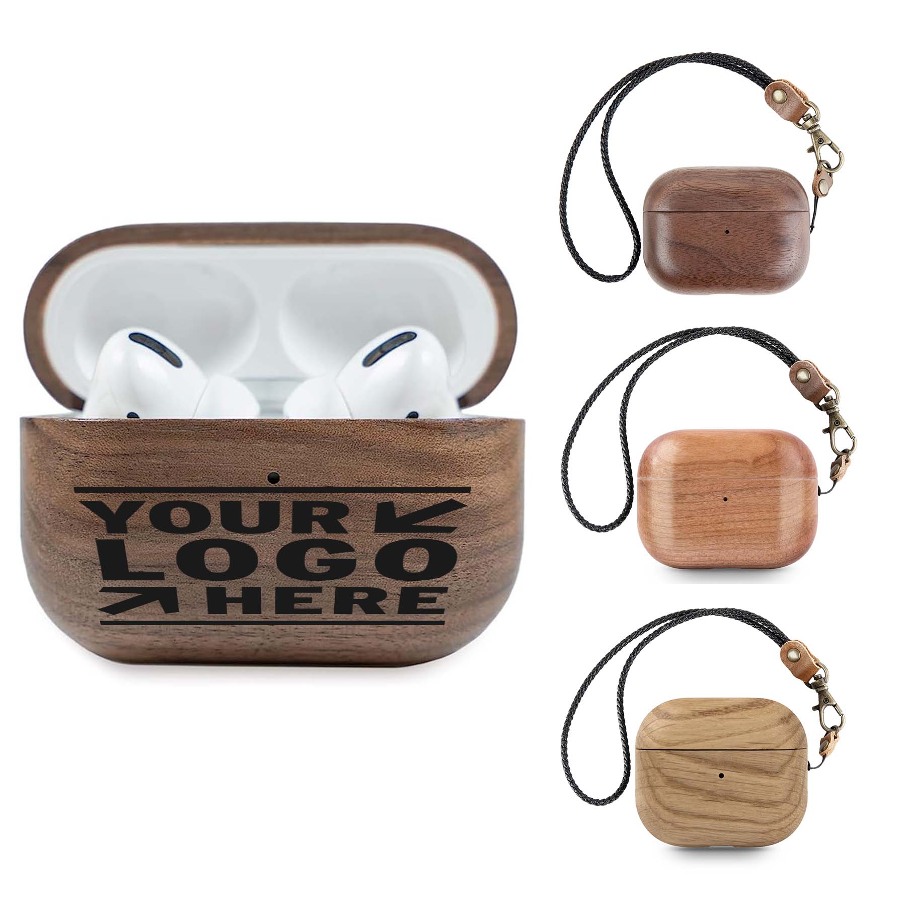 Air Pods Pro Wireless Earbuds with Handcrafted Wooden Case 2