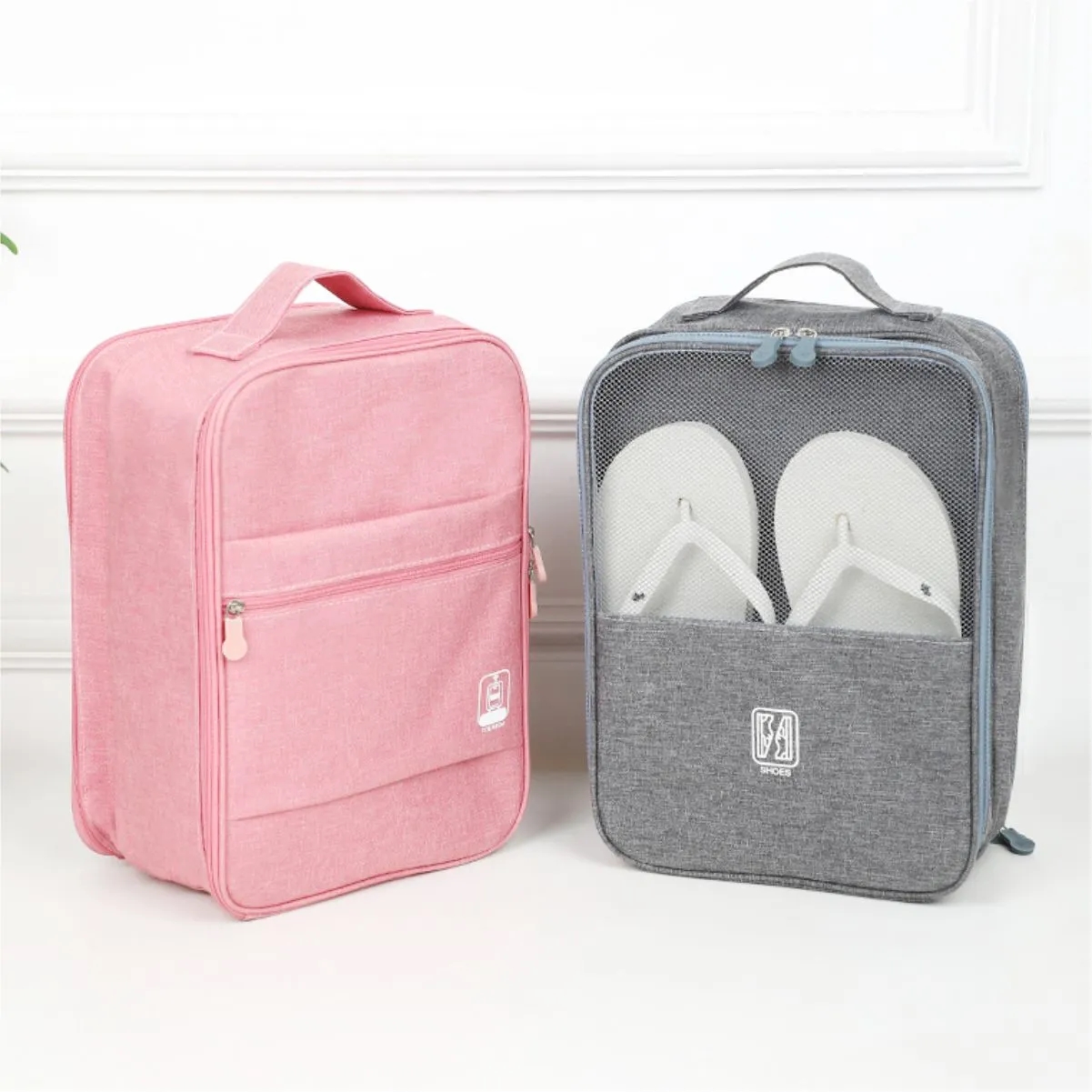Portable Travel Shoe Bag Organizer Storage W/ Luggage Strap 6