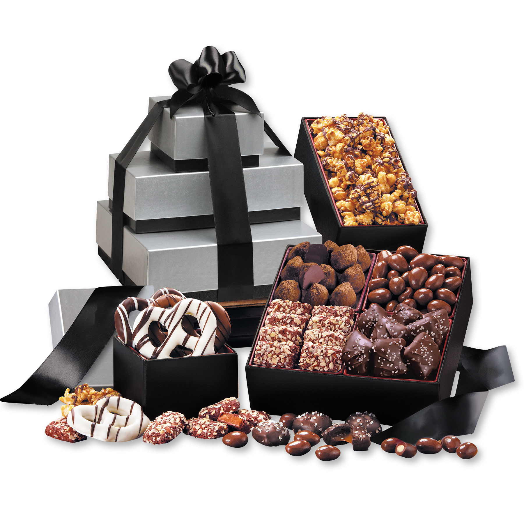Silver & Black Tower of Sweets 2
