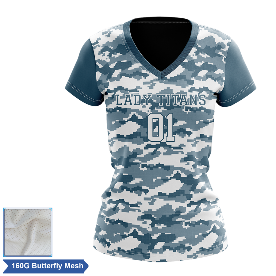 Women's Sublimation Flag Football Jersey - Butterfly Mesh 6