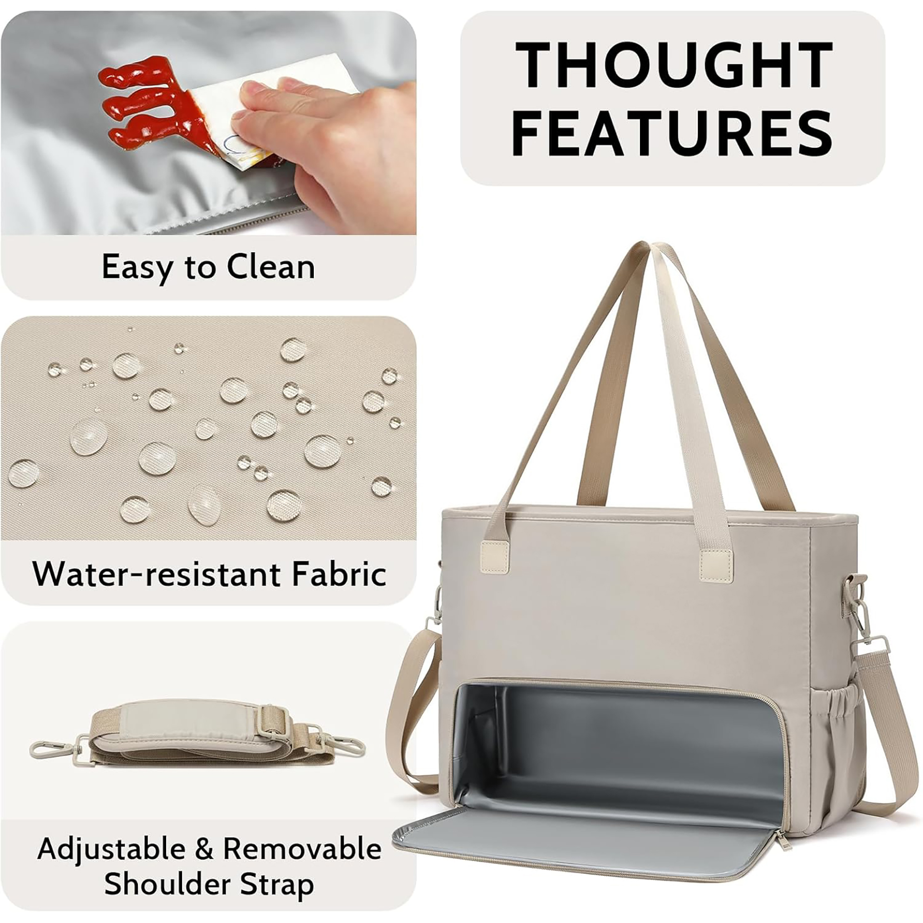 Laptop Bags with Insulated Lunch Compartment 7