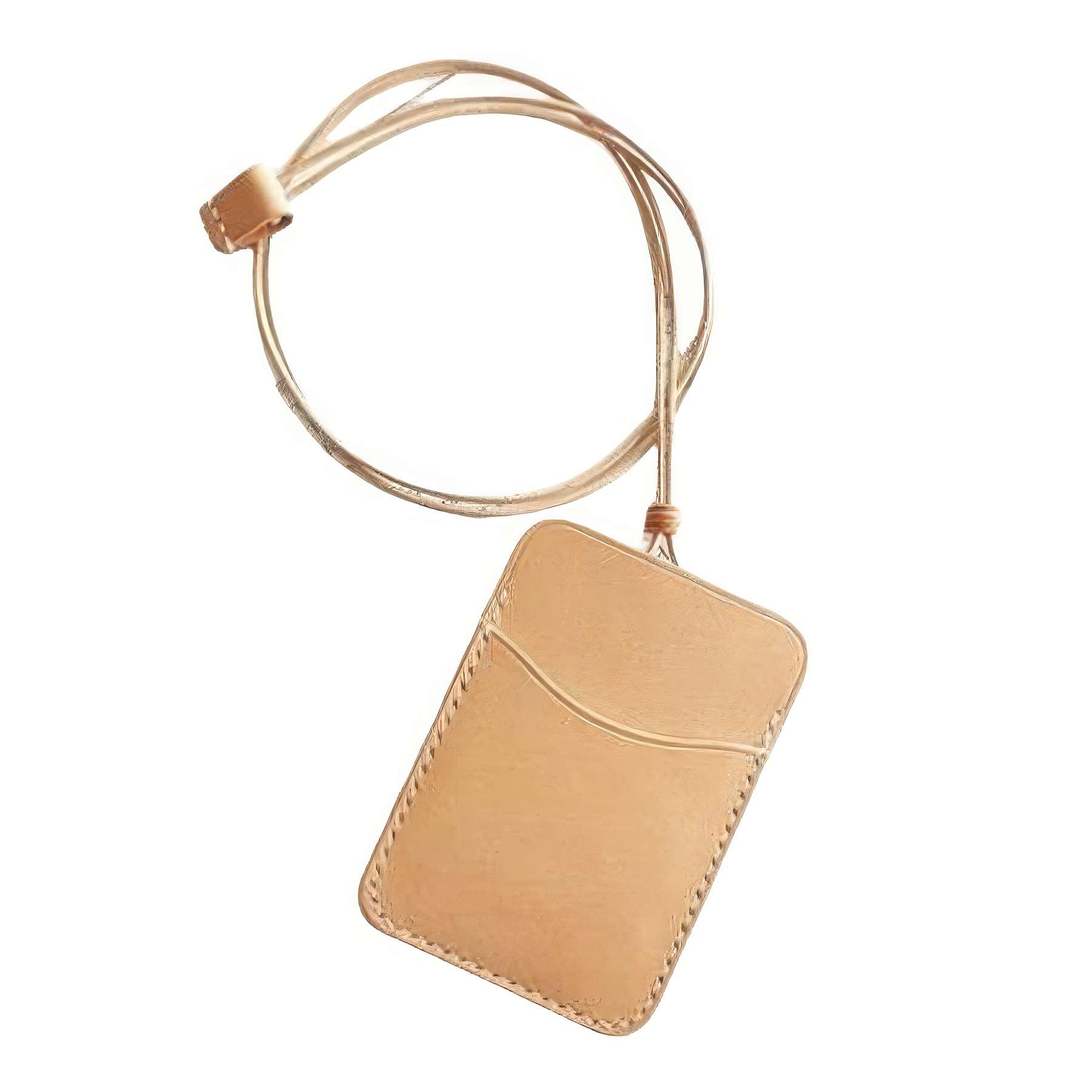 Genuine Leather Lanyard Card Holder Name Badge Case 3