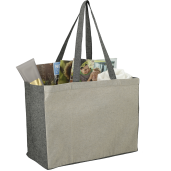 Recycled Cotton Contrast Side Shopper Tote 5