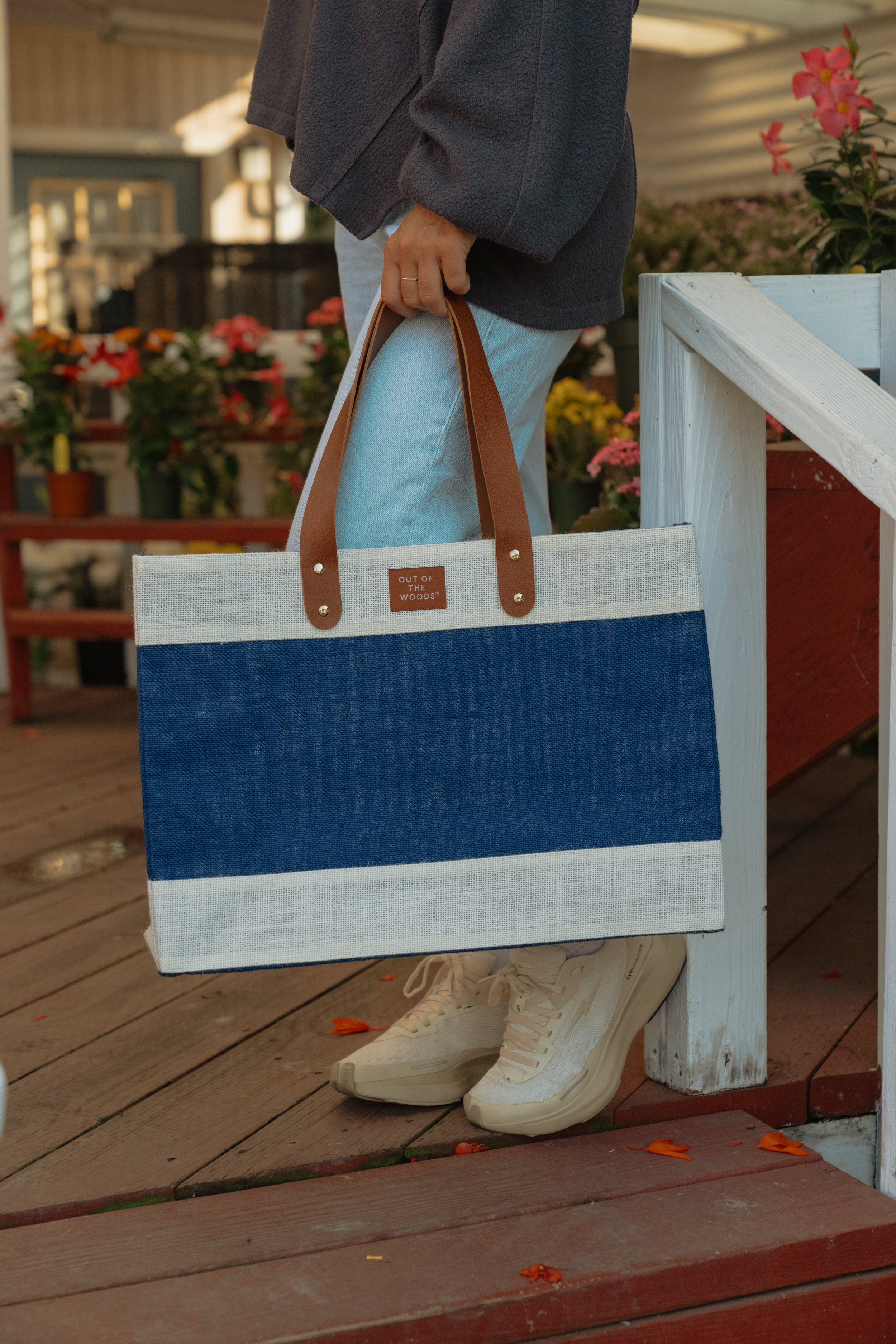 Out of the Woods® Jute Market Tote, custom tote bag with logo imprint 12