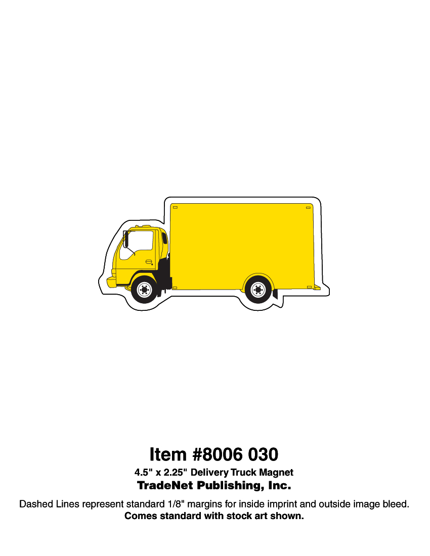 Magnet - Delivery Truck Shape (4.5x2.25) 40 Mil Outdoor Safe 2