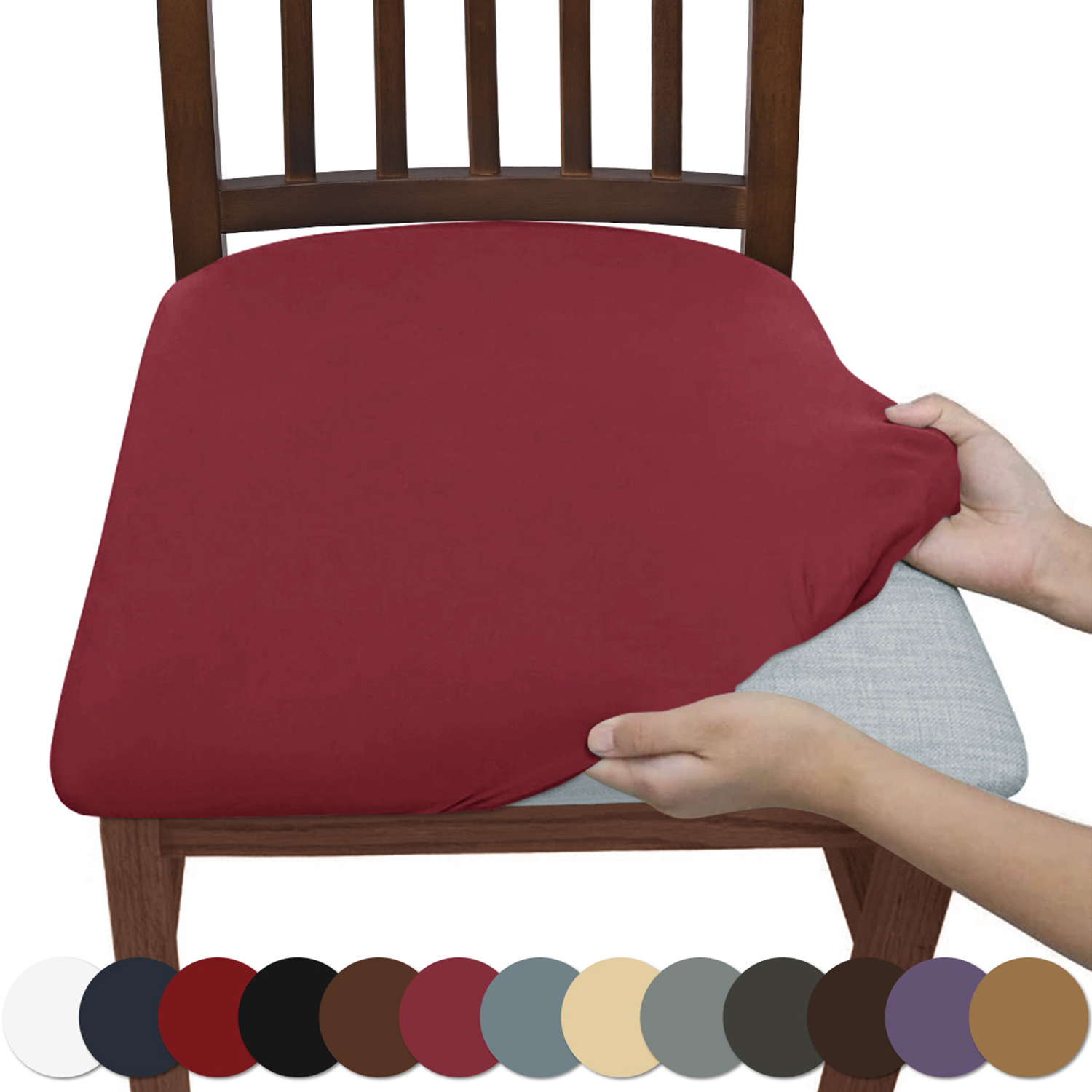 Olid Color Luxury Brushed Chair Covers 3