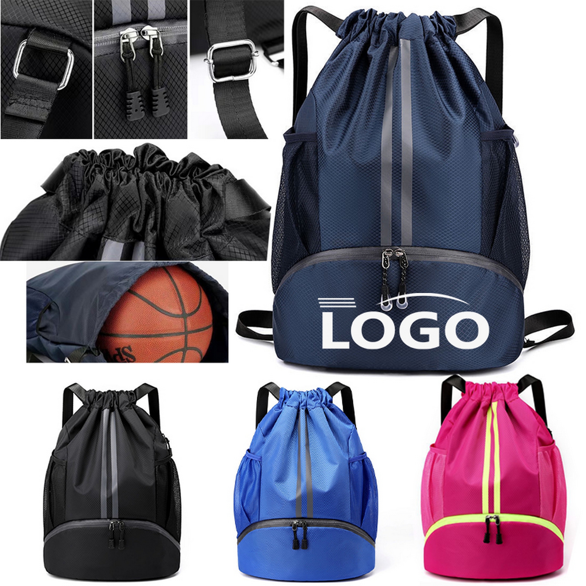 Outdoor Basketball, Swimming, Wet And Dry Separation Bundle Backpack 10