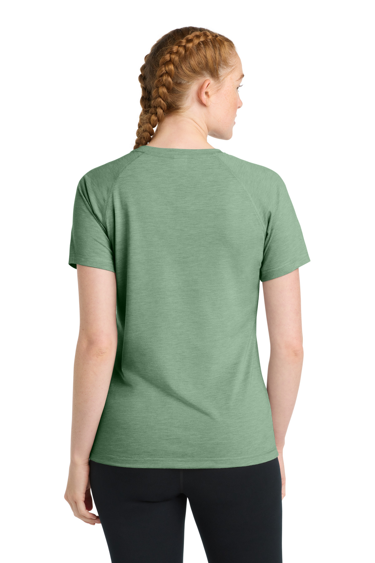 Sport-Tek Women's PosiCharge Tri-Blend Wicking Scoop Neck Raglan Tee. LST400 80