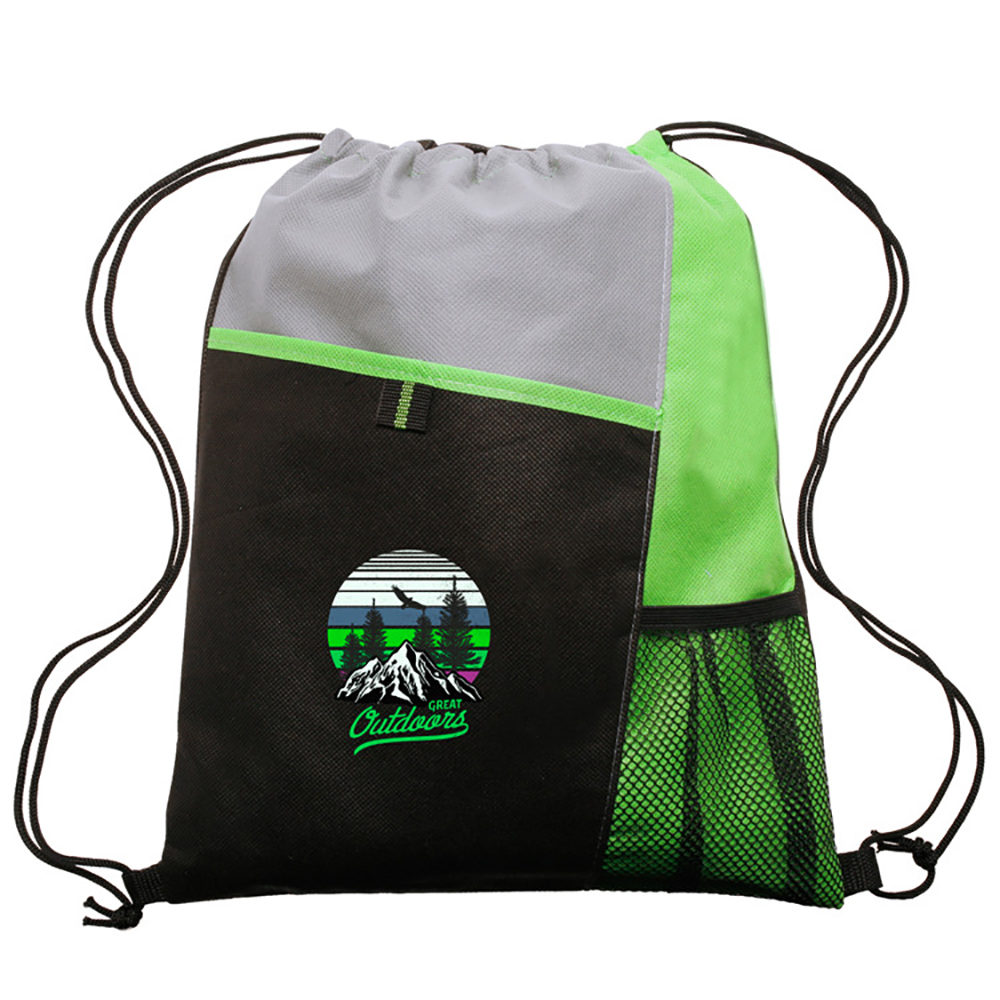 Slant Pocket Drawstring Sports Backpack 7