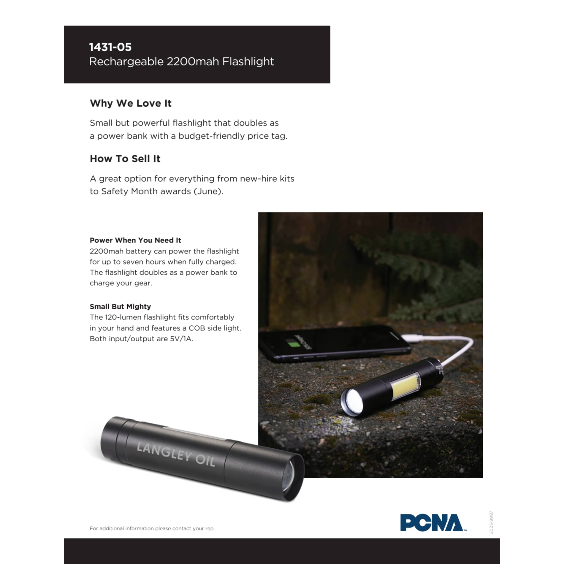 Rechargeable 2200mah Flashlight 65