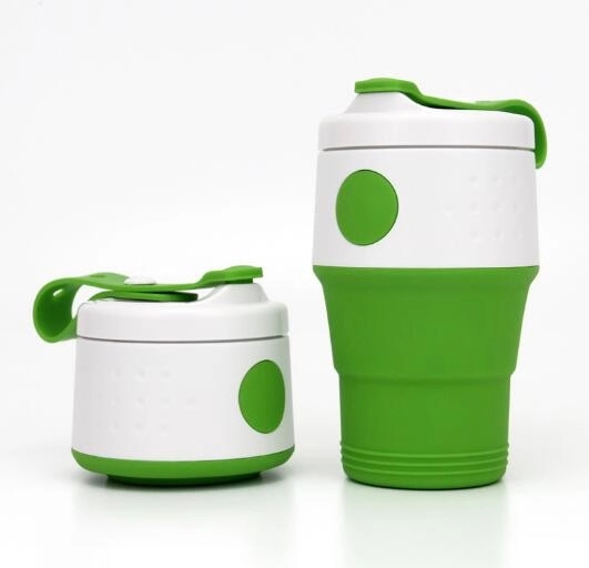 14 oz Leak Proof Silicone Collapsible Coffee Cup 8