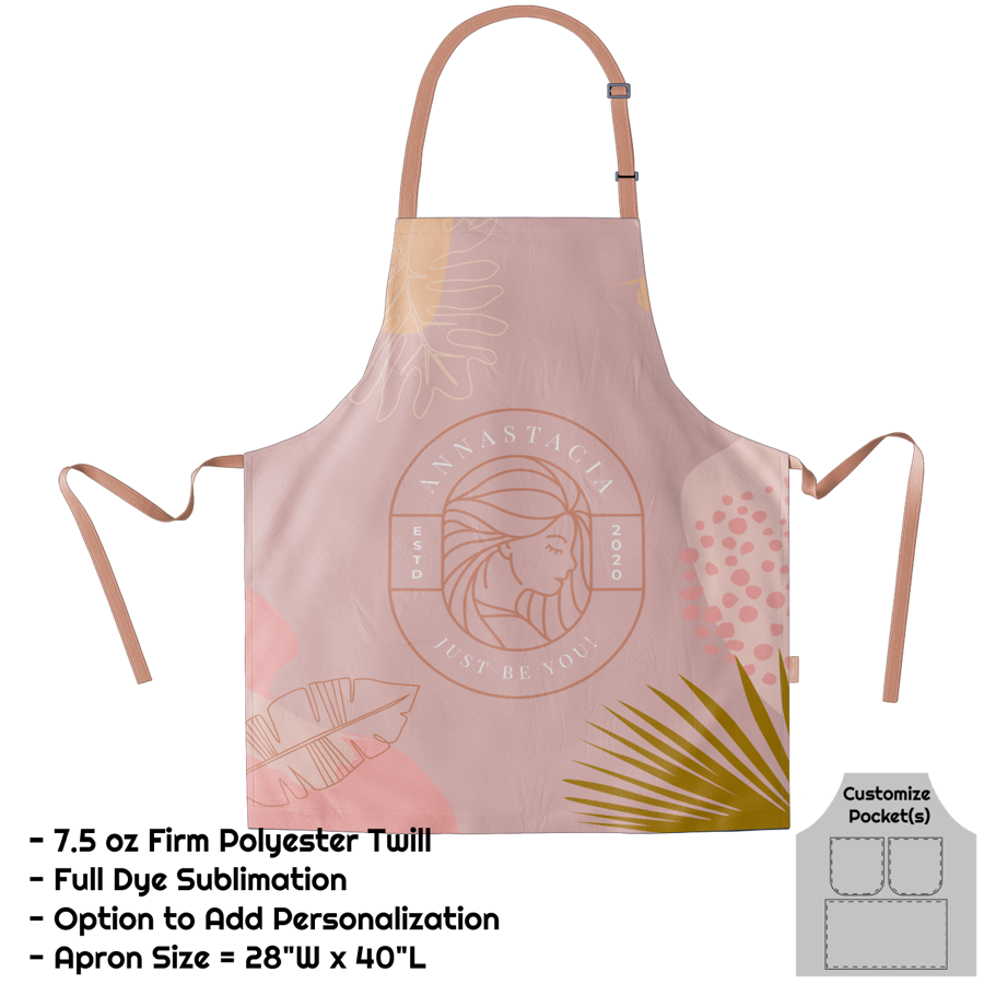 Poly Twill Sublimation Bib Apron - 28"W X 40"L
