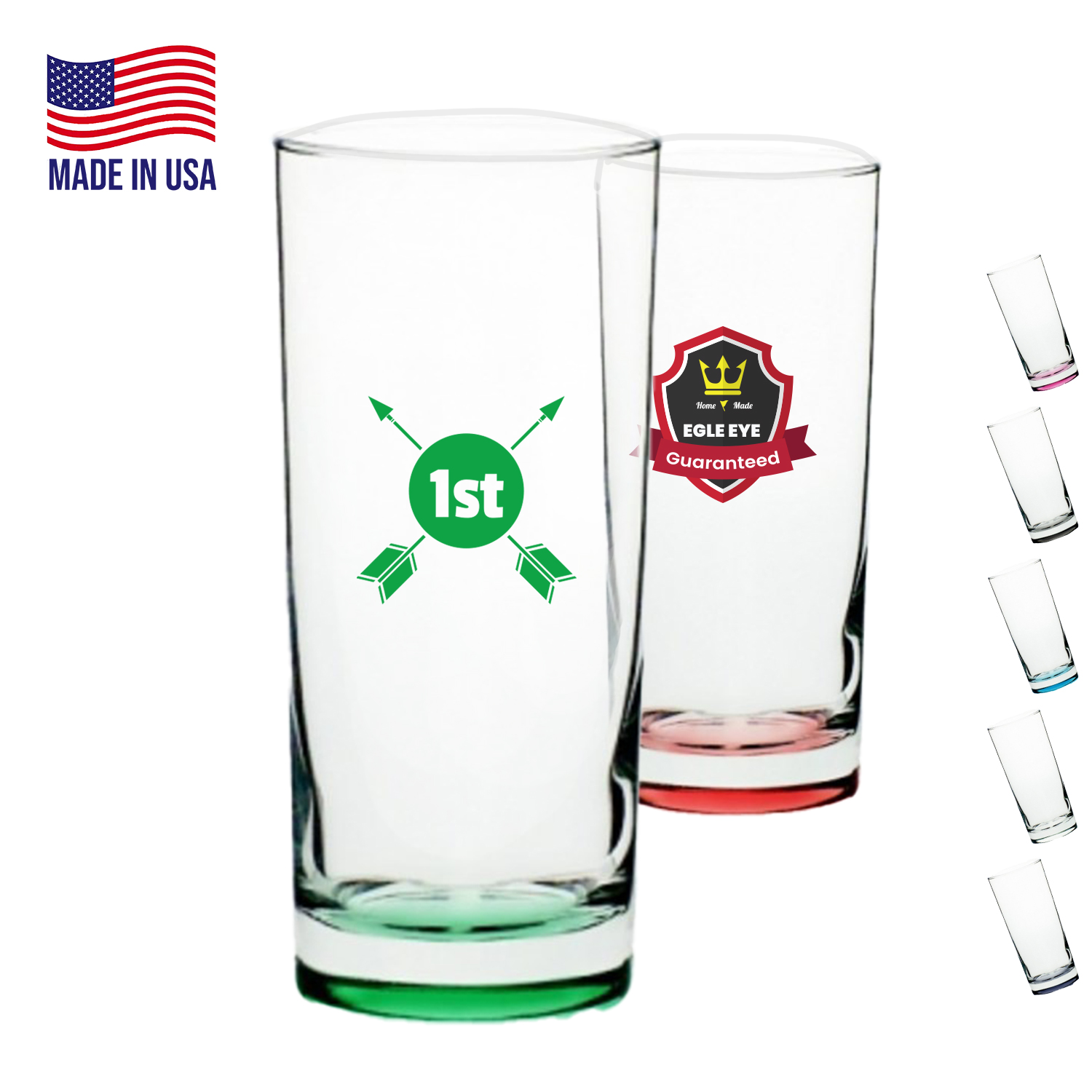 15 oz. USA Made Libbey Beverage Glasses W/ Custom Logo 2