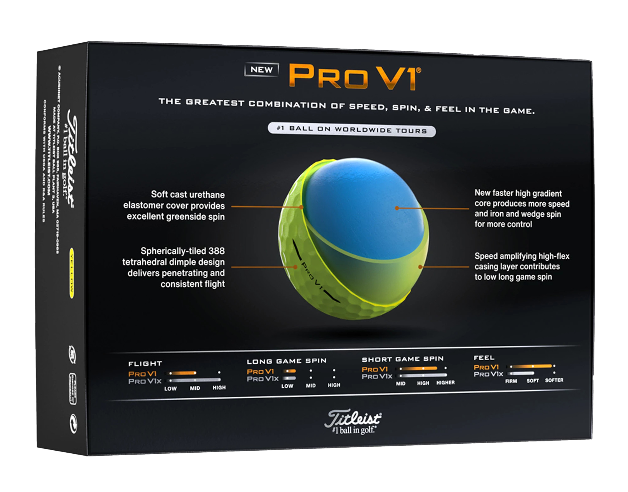 Titleist® Pro V1® Golf Ball Std Serv 3