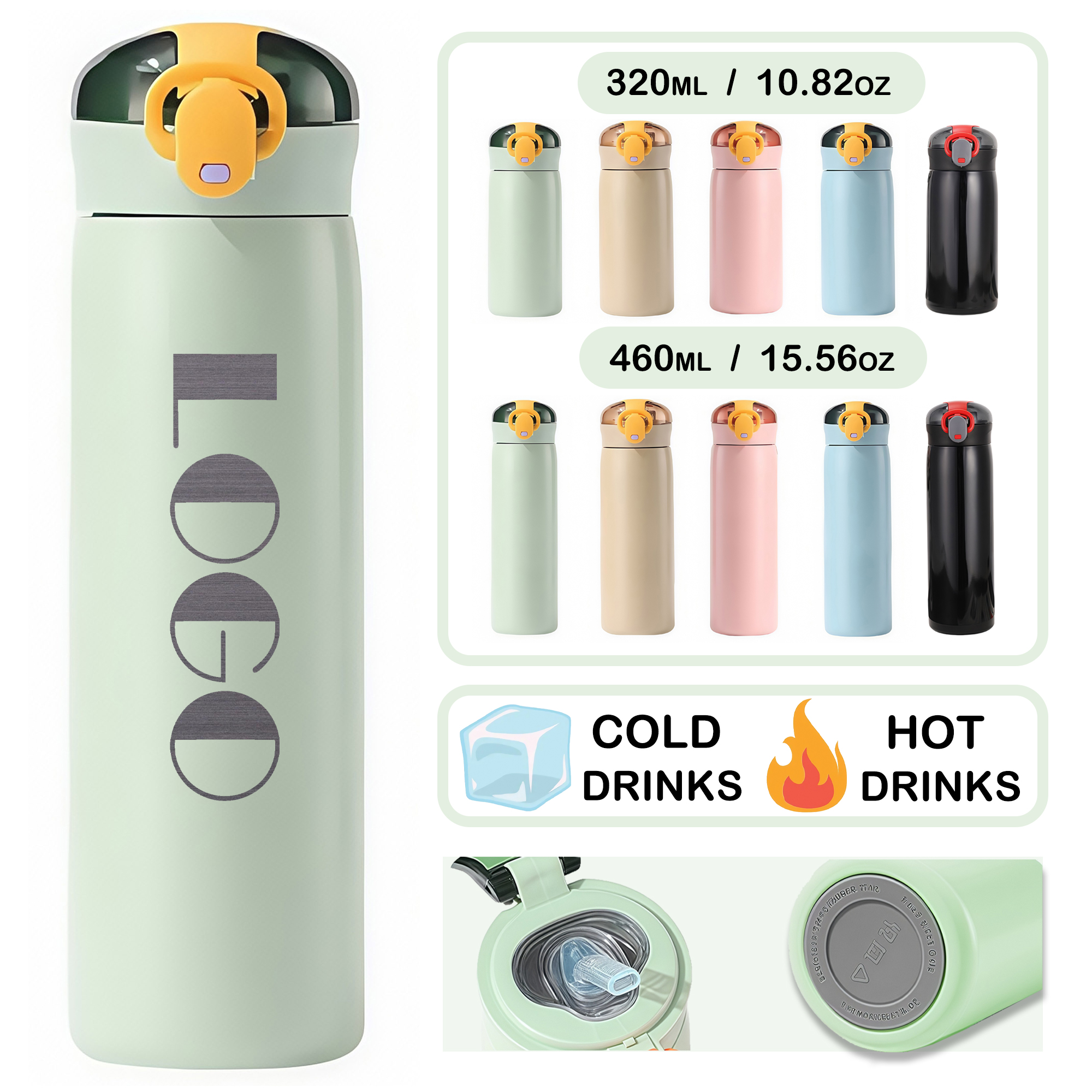 Customizable Packaging Multi-Functional Food-Grade Stainless Steel Colorful Thermos 2